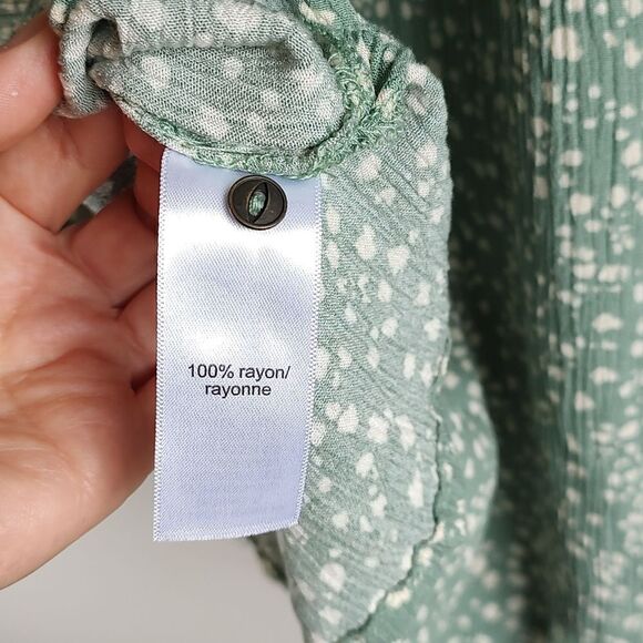 ‎Leopard Dot 3/4 Sleeve Size Medium Maurices Peasant Top - Picture 11 of 12